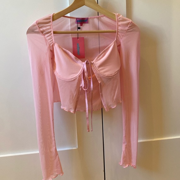 Edikted mesh long sleeve top - Picture 1 of 3